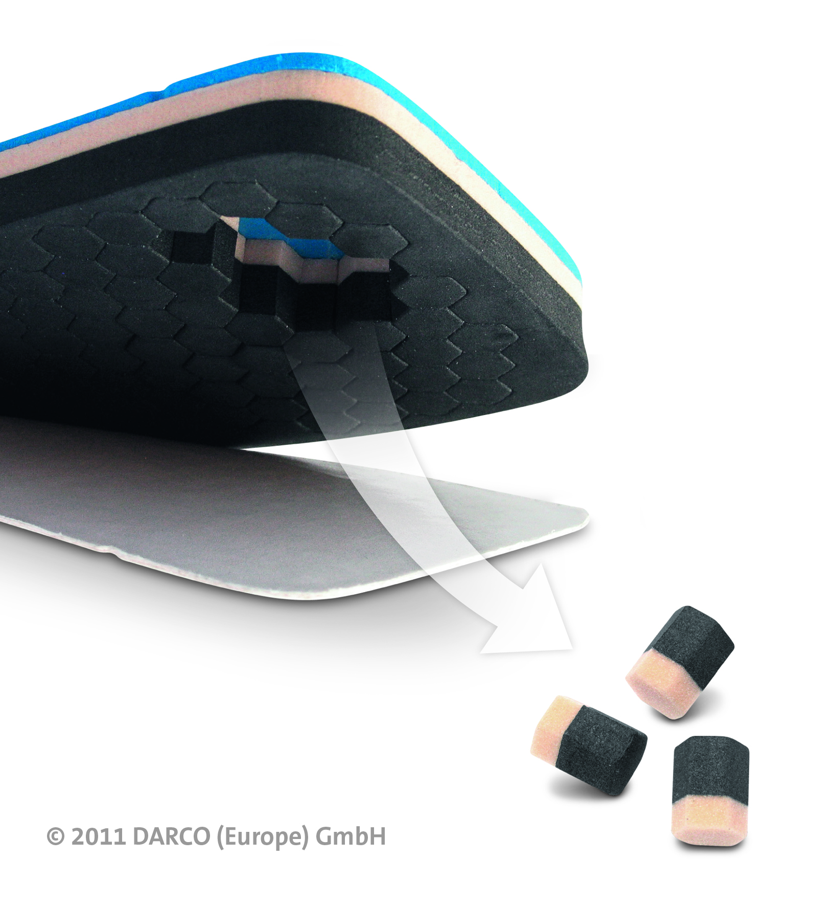 Wkładka odciążająca punktowo rany na stopach - prezentacja zastosowania