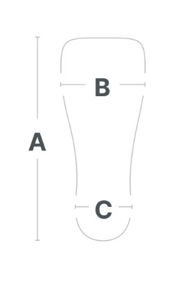 Wymiary wkładki A B C